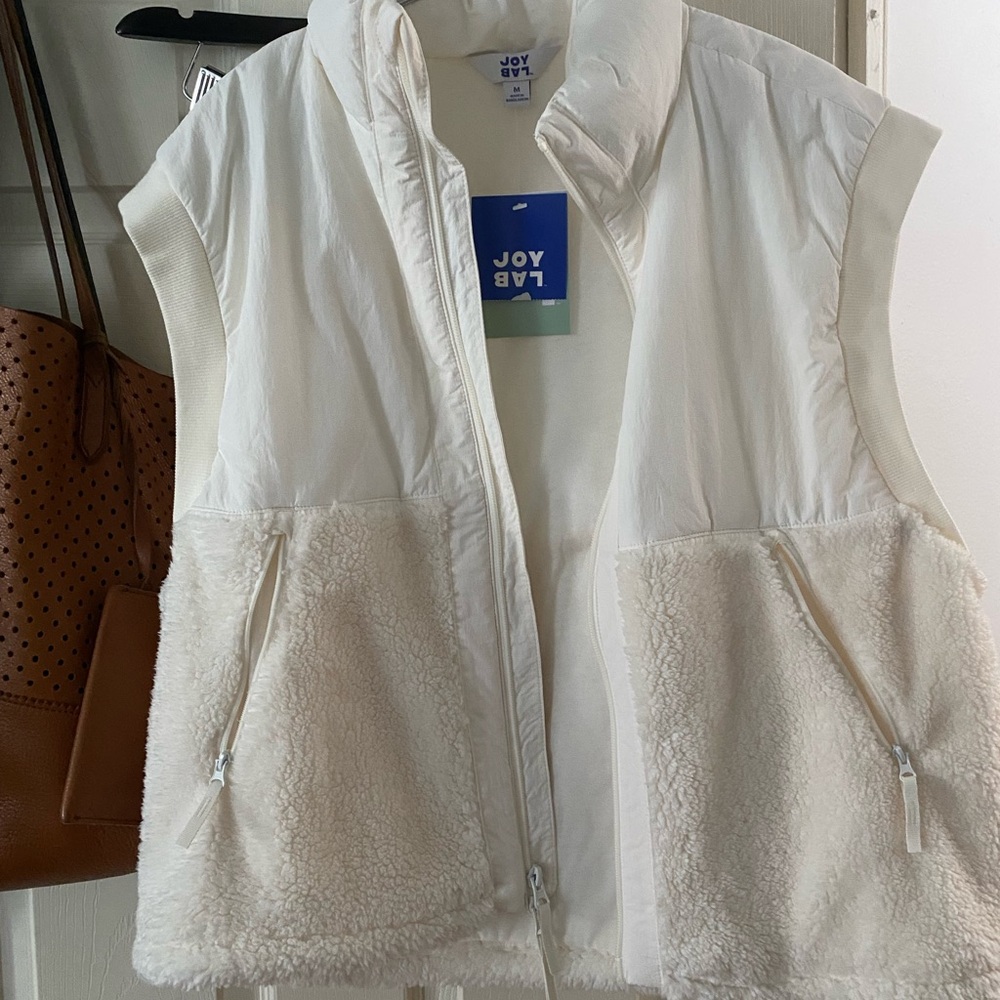 JoyLab Women's Cream Fleece Vest